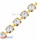 Metal Cup Stone Chain - Golden - 25 inches